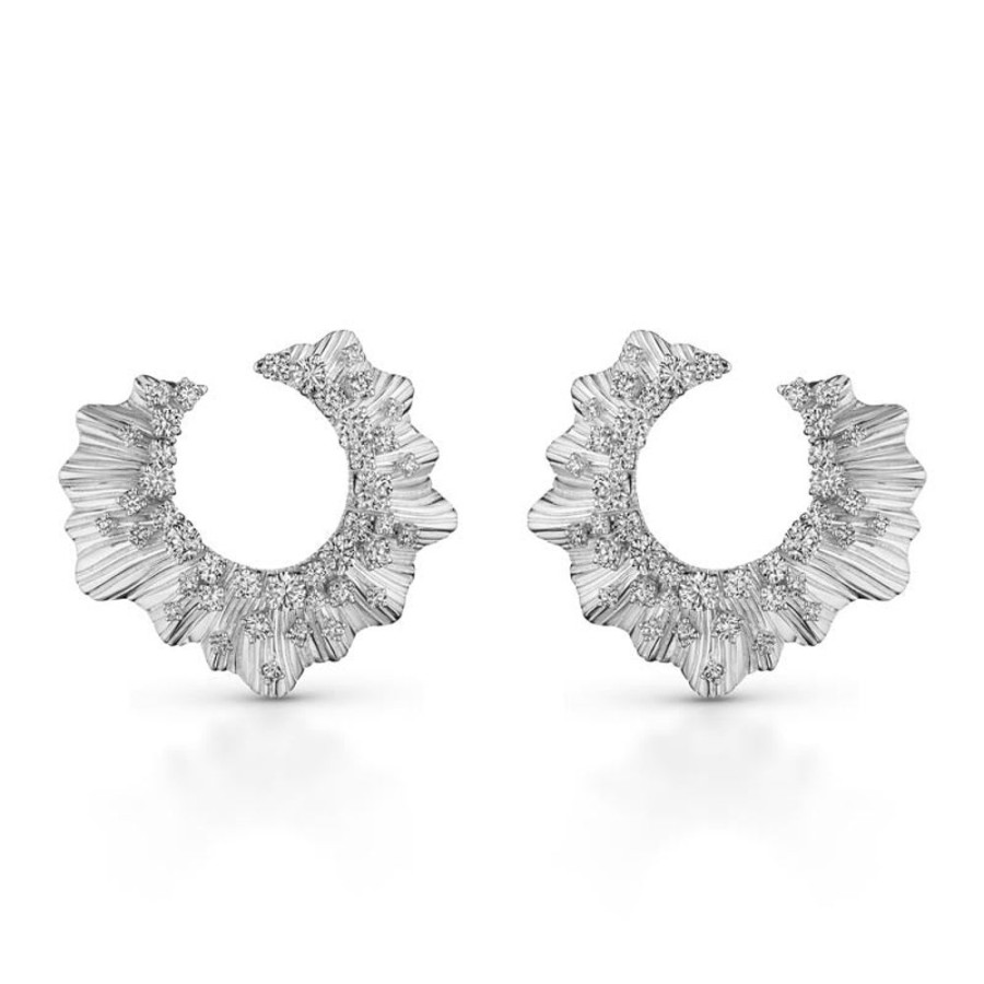 Earring Hueb | 18 Karat Bahia White Gold Earring With Vs-Gh Diamonds