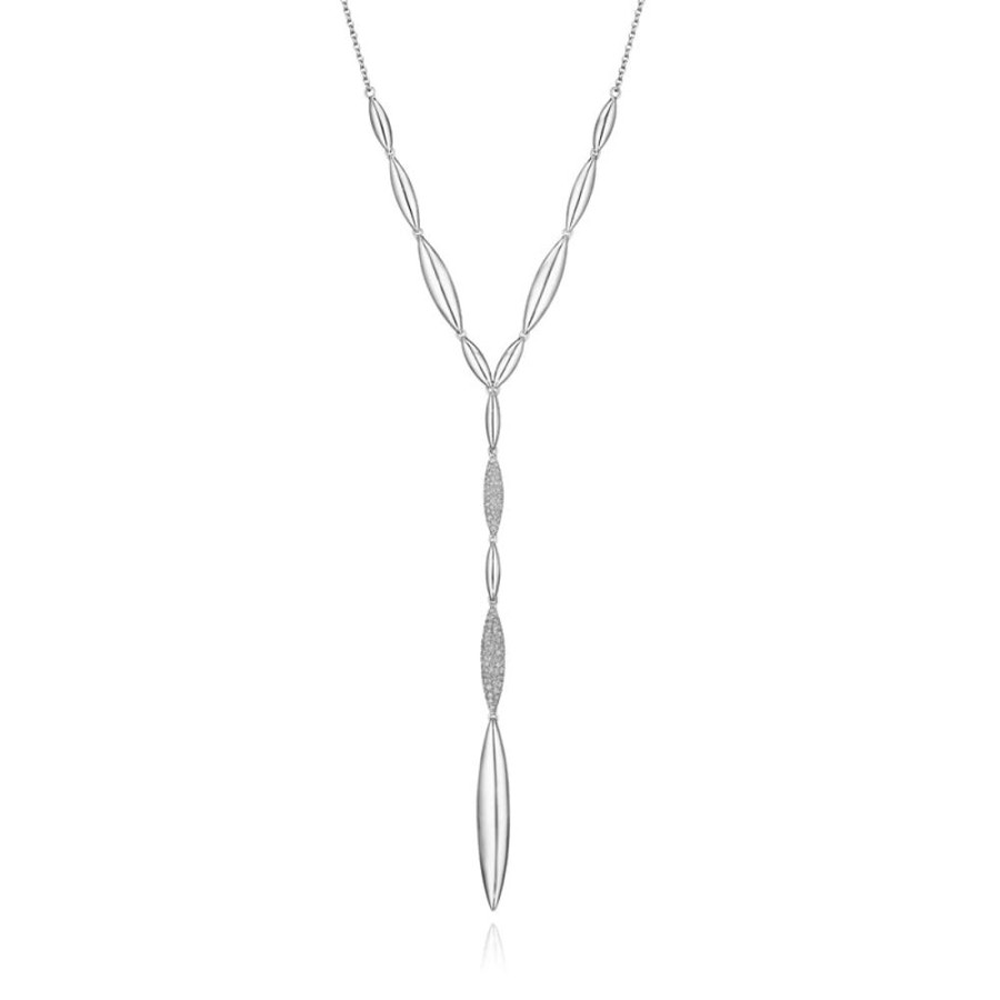 Necklace/Pendant Hueb | 18 Karat Tribal White Gold Necklace With Vs-Gh Diamonds