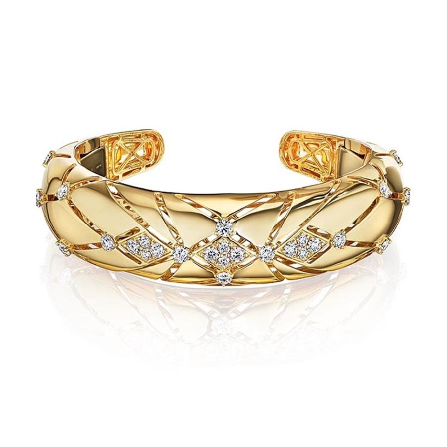 Bracelet/Bangle Hueb | 18 Karat Estelar Yellow Gold Bracelet/Bangle With Vs-Gh Diamonds