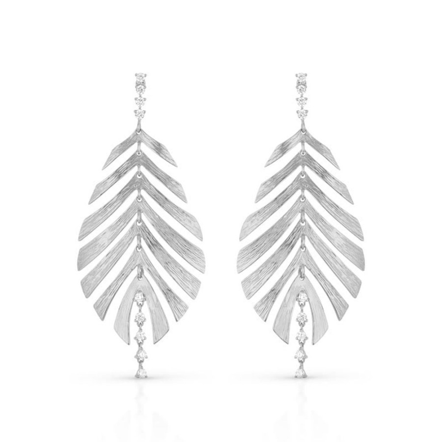 Earring Hueb | 18 Karat Bahia White Gold Earring With Vs-Gh Diamonds