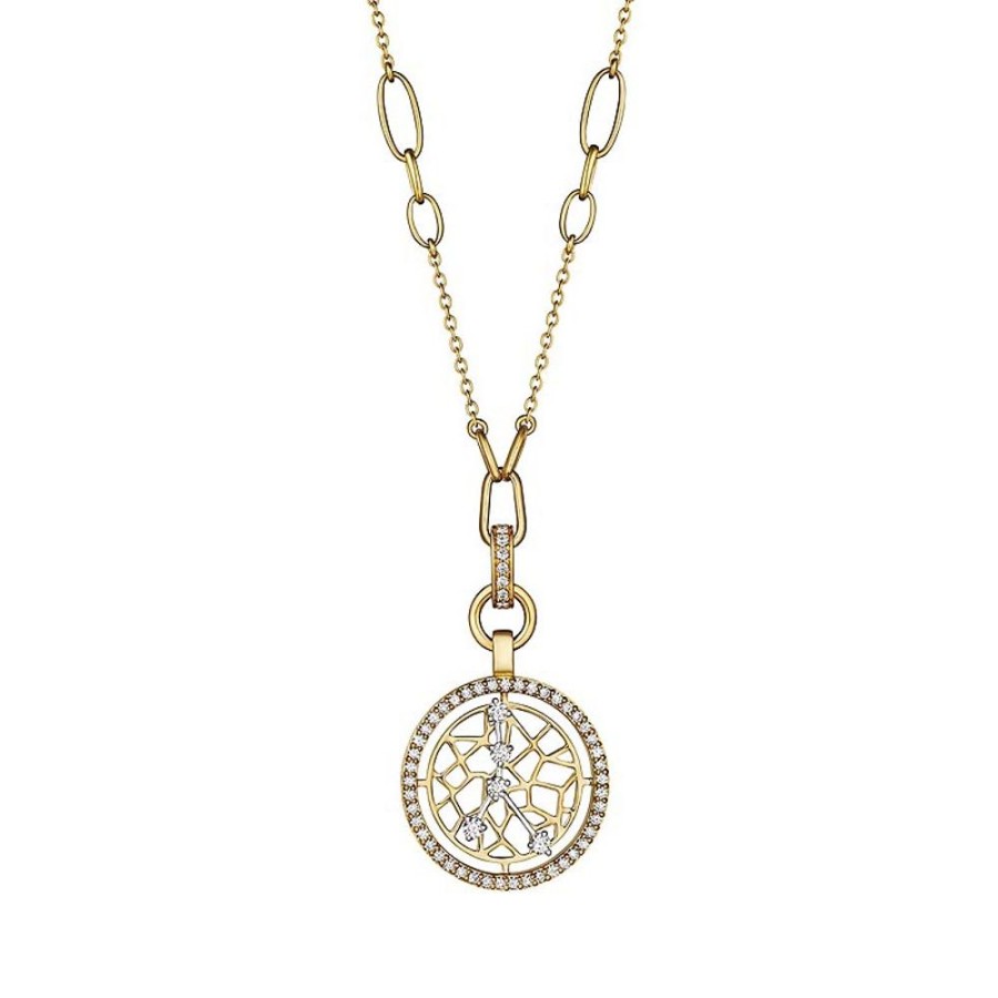 Necklace/Pendant Hueb | 18 Karat Estelar Yellow And White Gold Cancer Necklace With Vs-Gh Diam