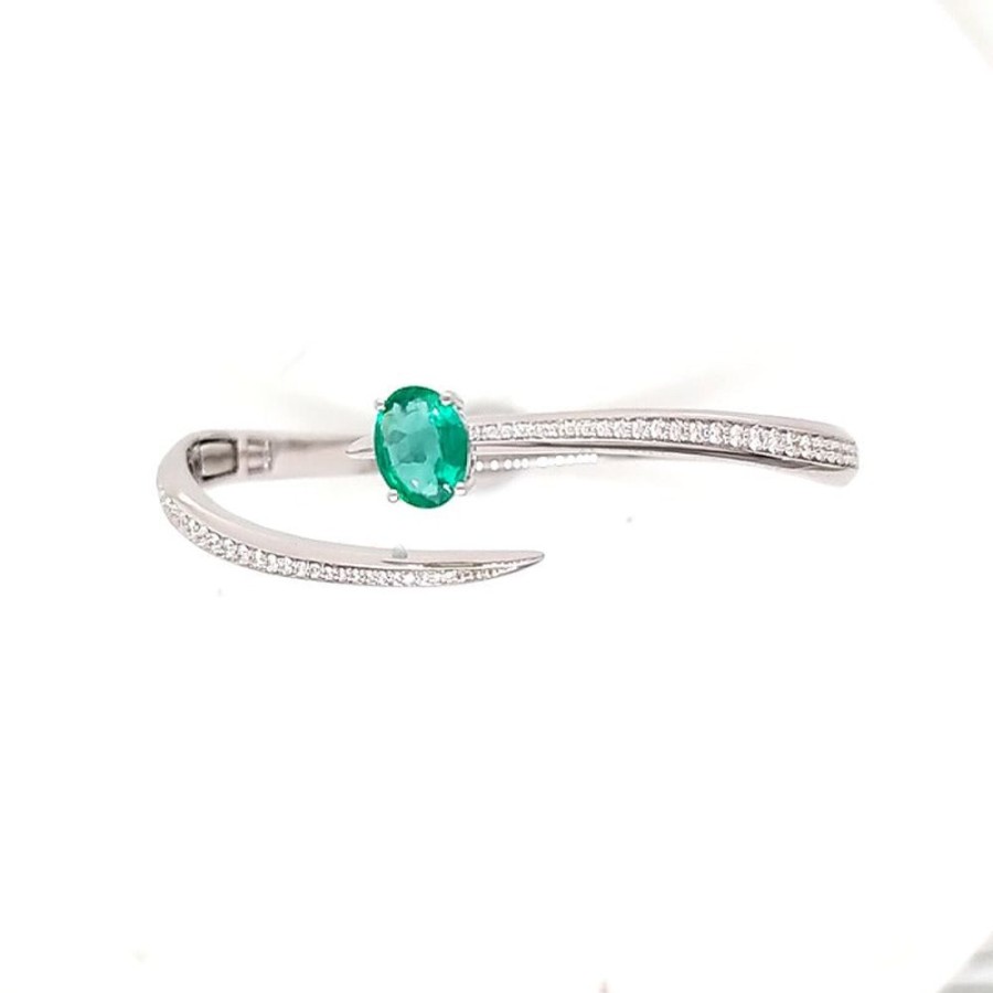 Bracelet/Bangle Hueb | 18 Karat Amazonia (Cocar) White Gold Bracelet/Bangle With Vs-Gh Diamon