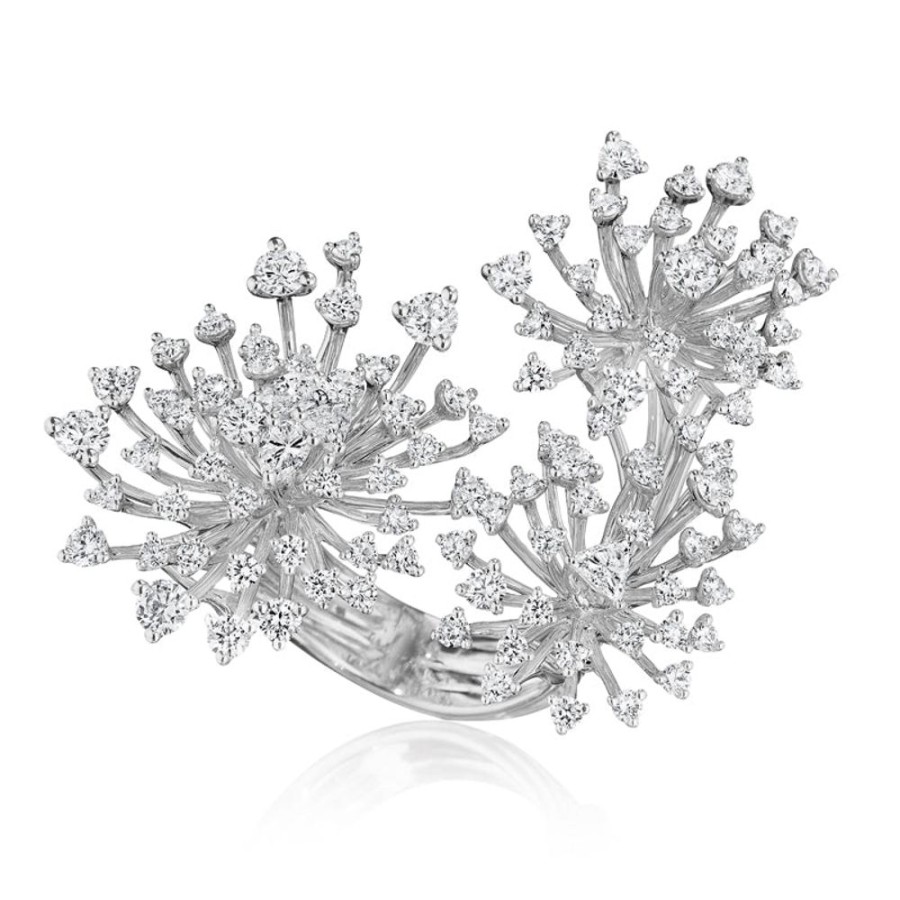 Ring Hueb | 18 Karat Oceanum White Gold Ring With Vs-Gh Diamonds