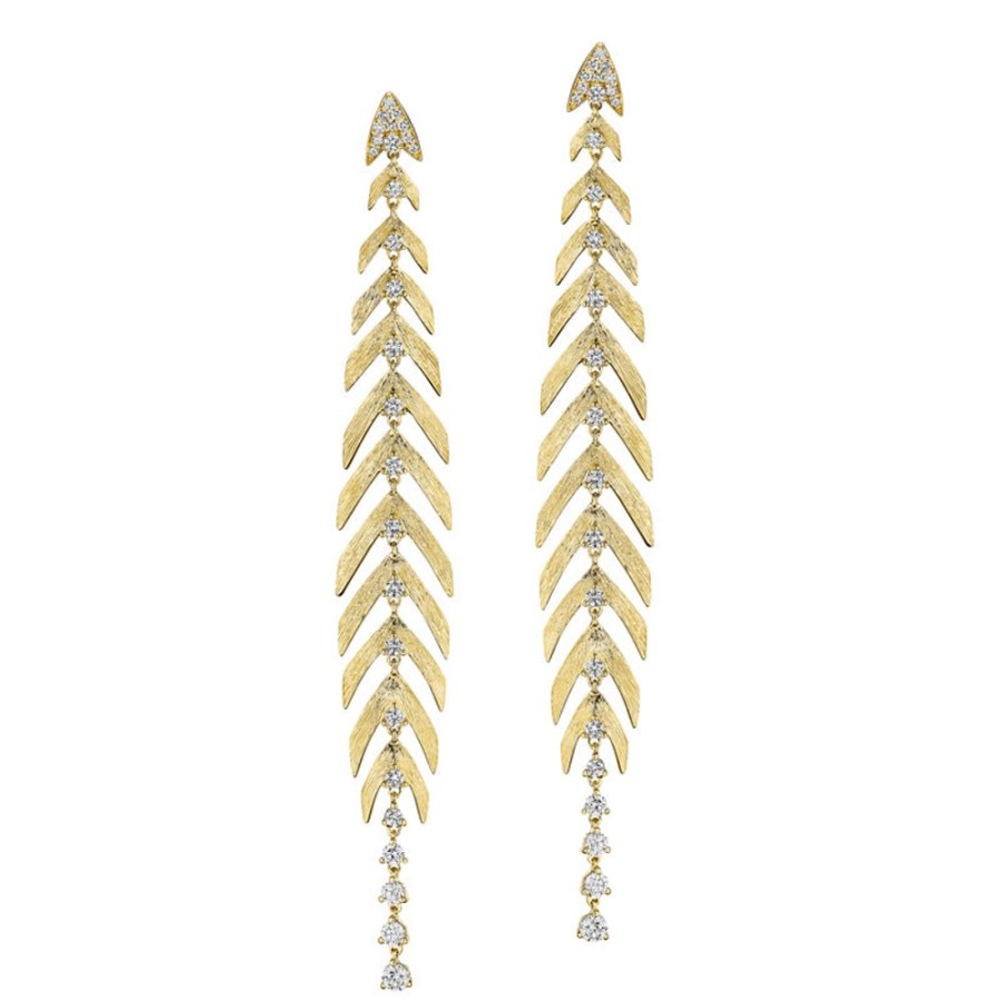 Earring Hueb | 18 Karat Bahia Yellow Gold Earring With Vs-Gh Diamonds