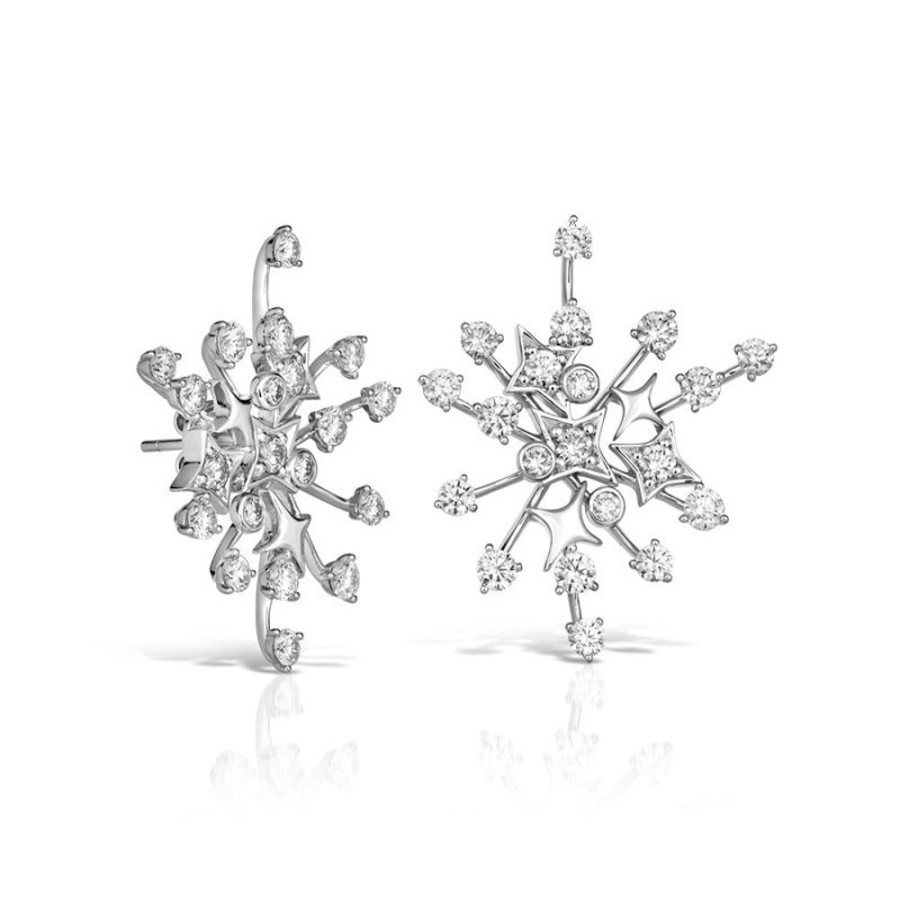 Earring Hueb | 18 Karat Luminus White Gold Earring With Vs-Gh Diamonds