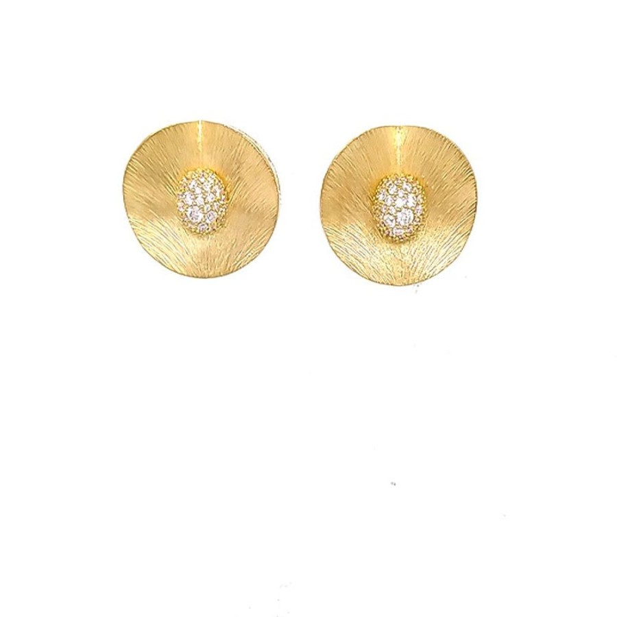 Earring Hueb | 18 Karat Bahia Yellow Gold Earring With Vs-Gh Diamonds