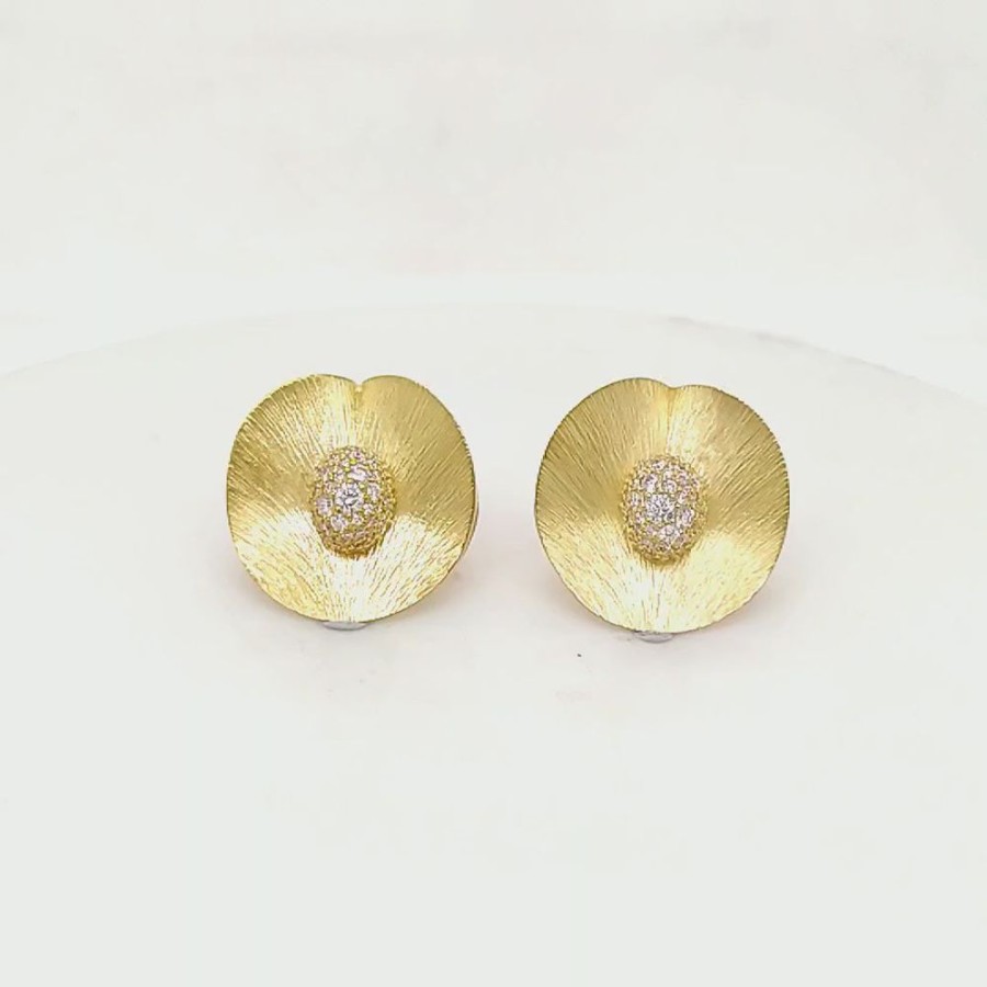 Earring Hueb | 18 Karat Bahia Yellow Gold Earring With Vs-Gh Diamonds