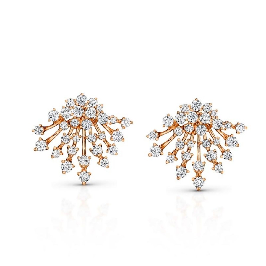 Earring Hueb | 18 Karat Luminus Pink Gold Earring With Vs-Gh Diamonds