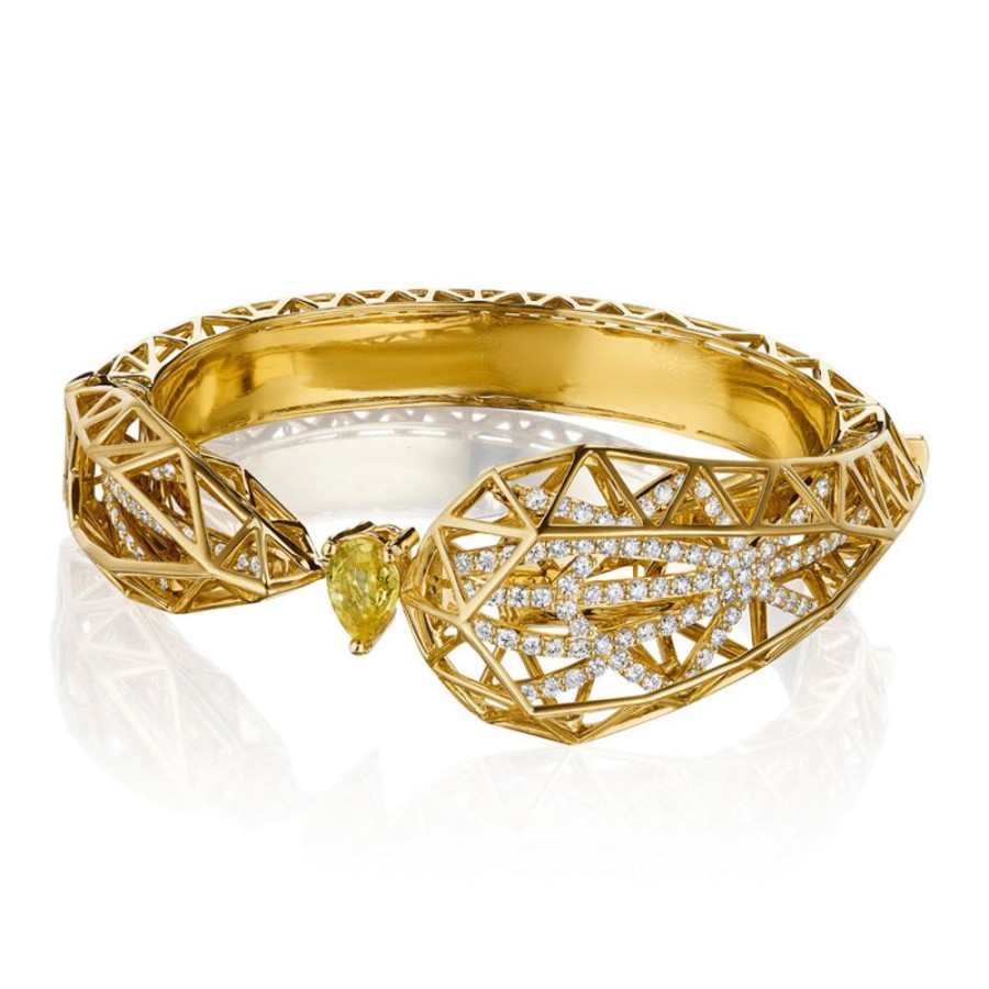 Bracelet/Bangle Hueb | 18 Karat Estelar Yellow Gold Bracelet/Bangle With Vs-Gh Diamonds And Y