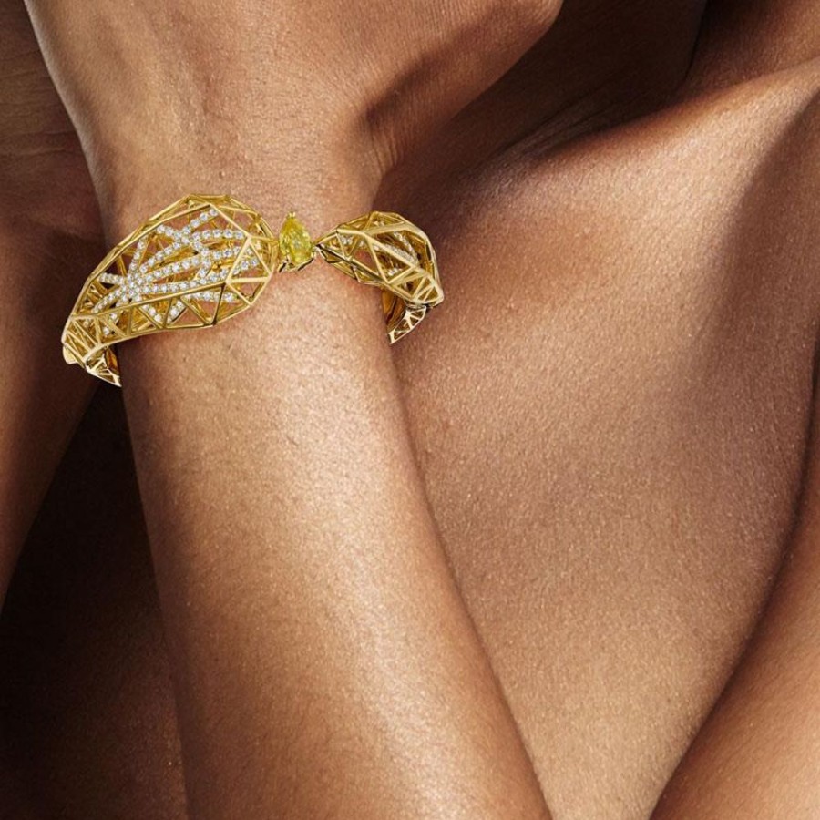 Bracelet/Bangle Hueb | 18 Karat Estelar Yellow Gold Bracelet/Bangle With Vs-Gh Diamonds And Y