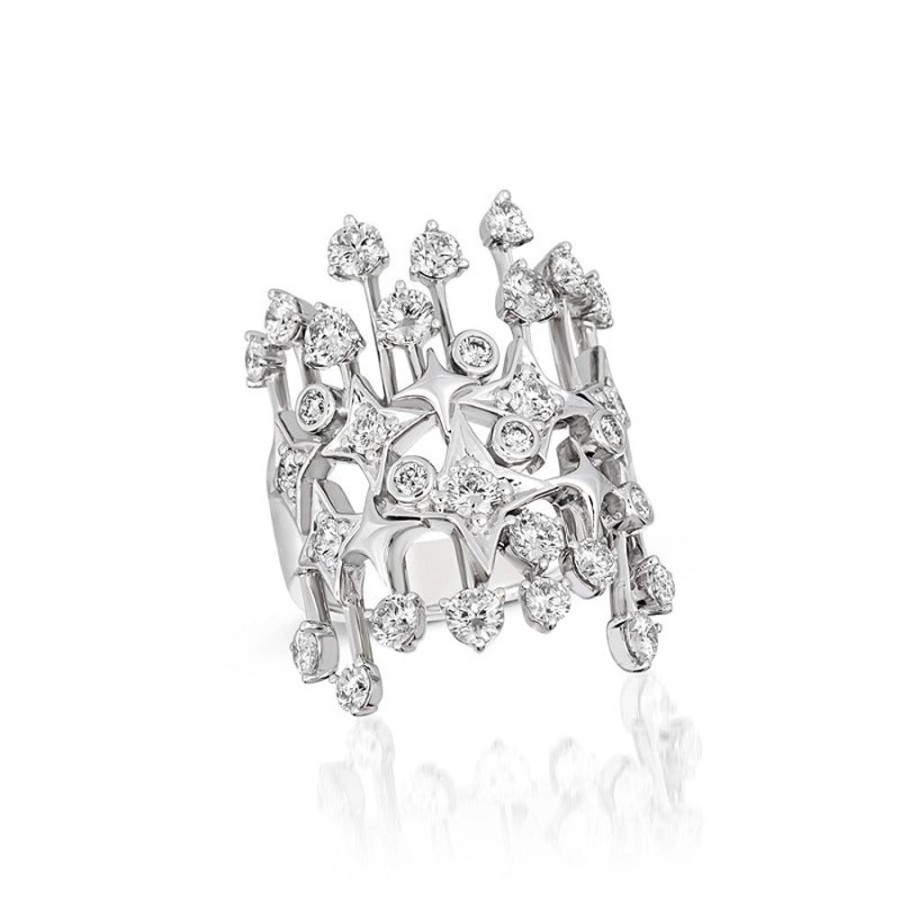 Ring Hueb | 18 Karat Luminus White Gold Ring With Vs-Gh Diamonds