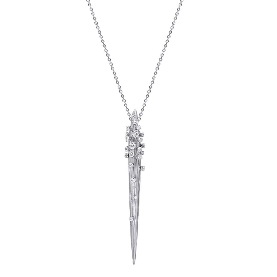 Necklace/Pendant Hueb | 18 Karat Bahia White Gold Necklace With Vs-Gh Diamonds