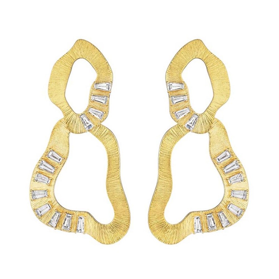 Earring Hueb | 18 Karat Bahia Yellow Gold Earring With Vs-Gh Diamonds