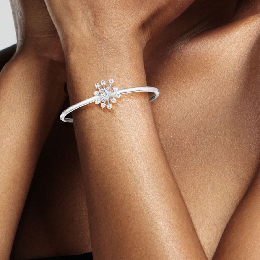 Bracelet/Bangle Hueb | 18 Karat Luminus White Gold Bracelet/Bangle With Vs-Gh Diamonds