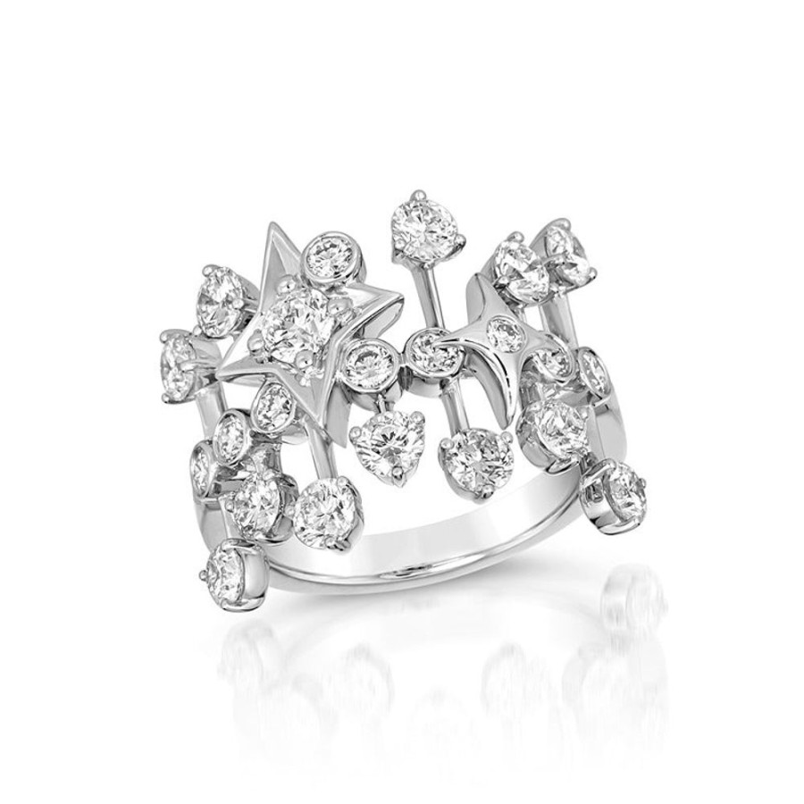 Ring Hueb | 18 Karat Luminus White Gold Ring With Vs-Gh Diamonds