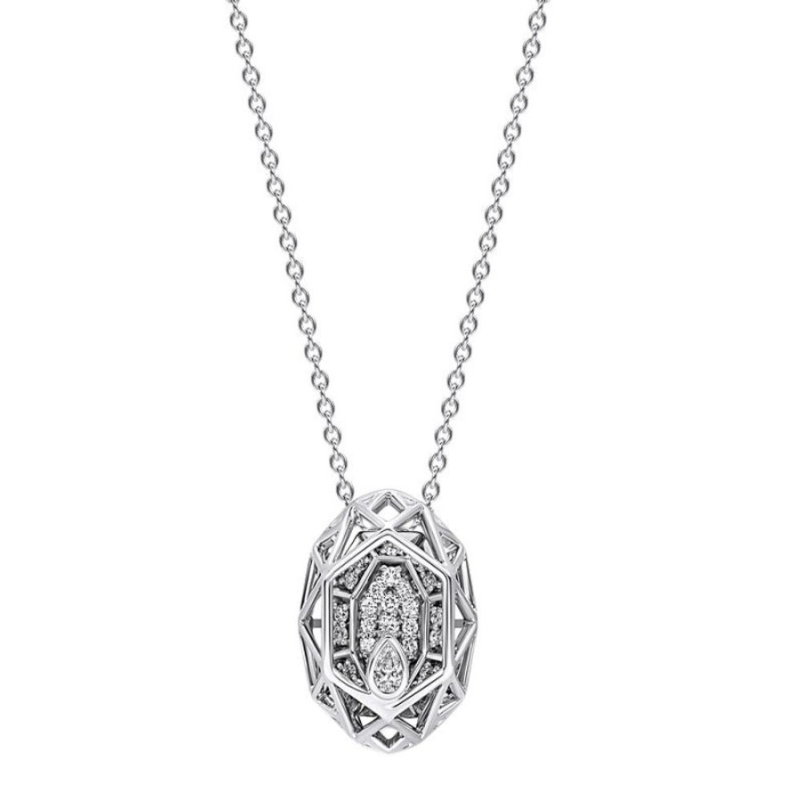 Necklace/Pendant Hueb | 18 Karat Estelar White Gold Necklace With Vs-Gh Diamonds