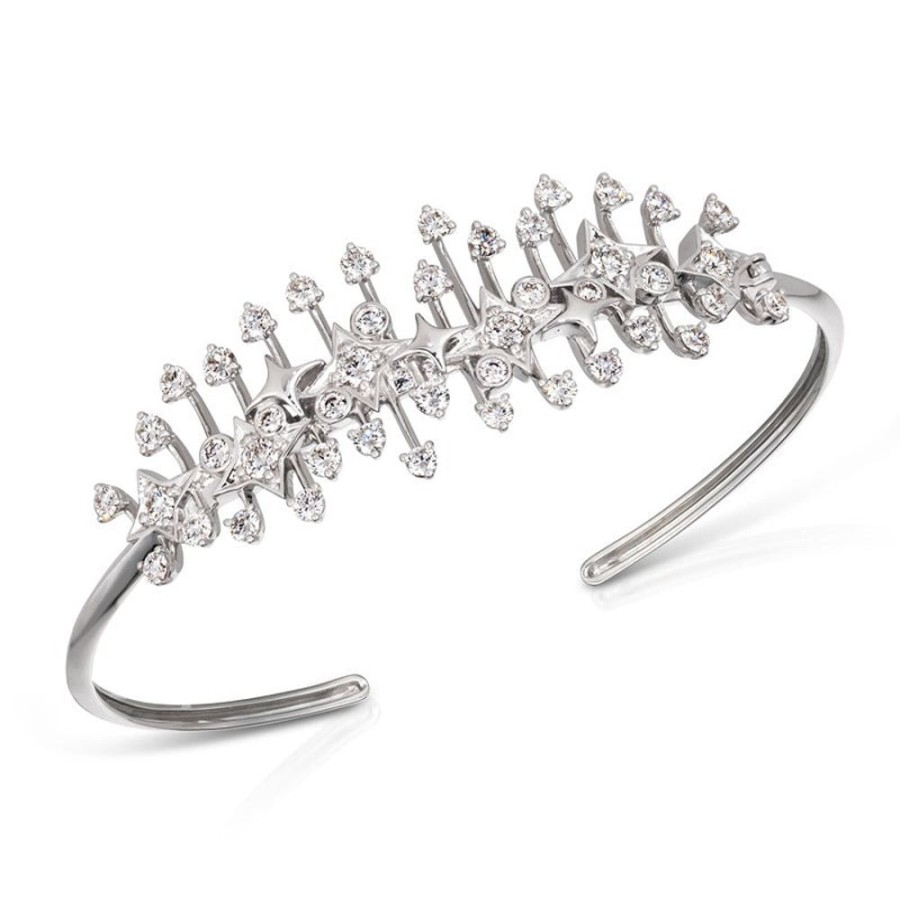 Bracelet/Bangle Hueb | 18 Karat Luminus White Gold Bracelet/Bangle With Vs-Gh Diamonds