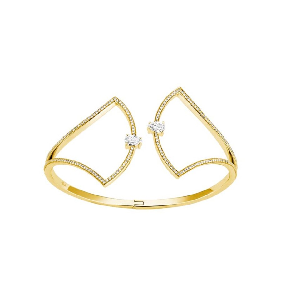 Bracelet/Bangle Hueb | 18 Karat Spectrum Yellow Gold Bracelet/Bangle With Vs-Gh Diamonds