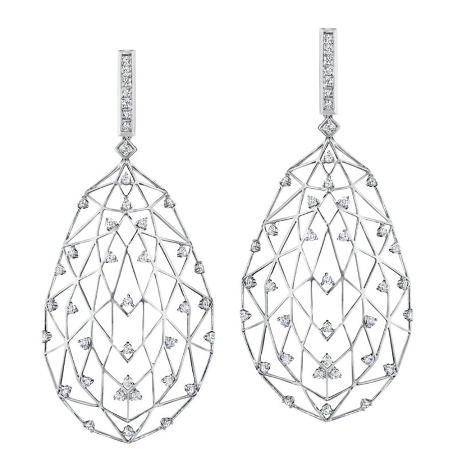 Earring Hueb | 18 Karat Estelar White Gold Earring With Vs-Gh Diamonds