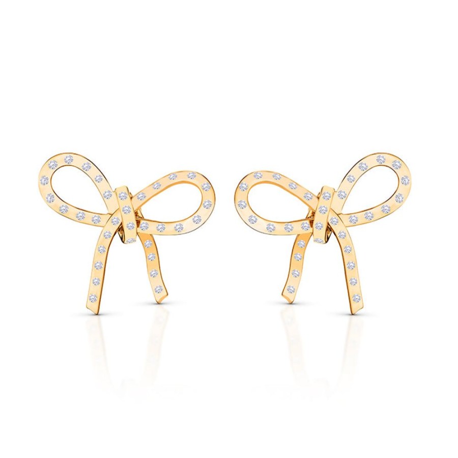 Earring Hueb | 18 Karat Romance Yellow Gold Earring With Vs-Gh Diamonds