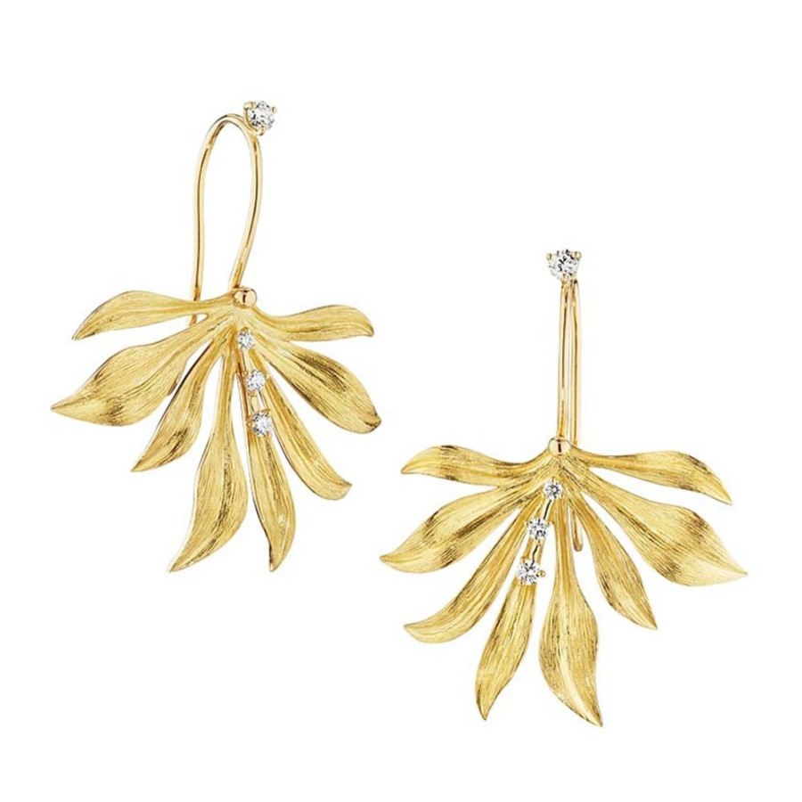 Earring Hueb | 18 Karat Bahia Yellow Gold Earring With Vs-Gh Diamonds