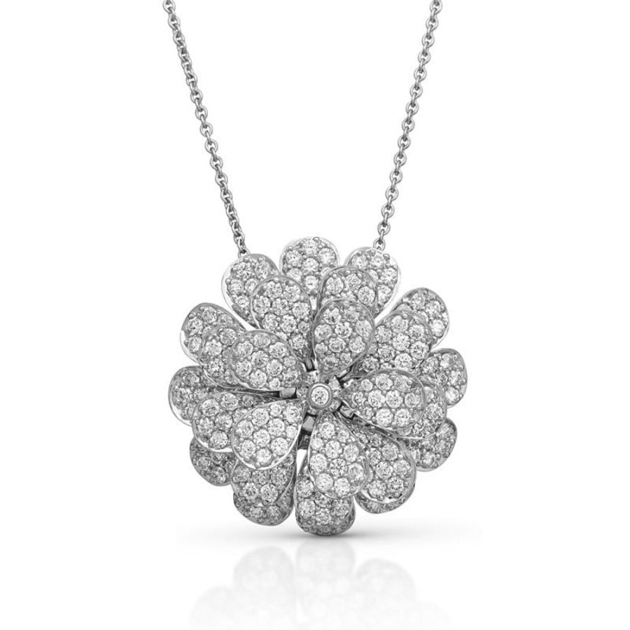 Necklace/Pendant Hueb | 18 Karat Secret Garden White Gold Necklace With Vs-Gh Diamonds