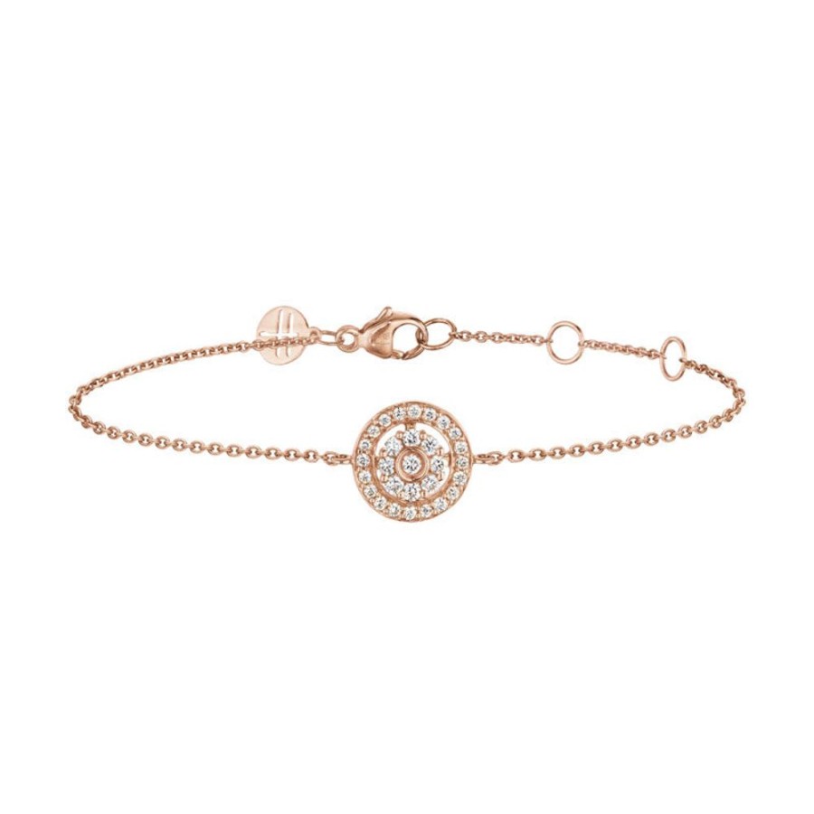 Bracelet/Bangle Hueb | 18 Karat Diamond Flower Pink Gold Bracelet/Bangle With Vs-Gh Diamonds